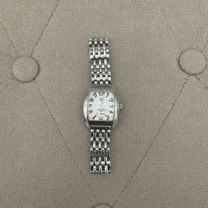 MICHELE Mini Urban Stainless Steel Link Bracelet Watch